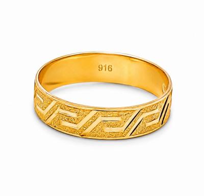 Merchant9 Cincin Emas Belah Rotan FD Pasir L:0.45CM