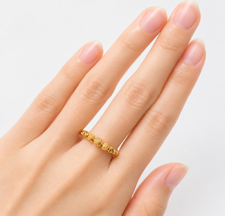 Merchant9 Cincin Emas Boba Dimensi L:0.4CM