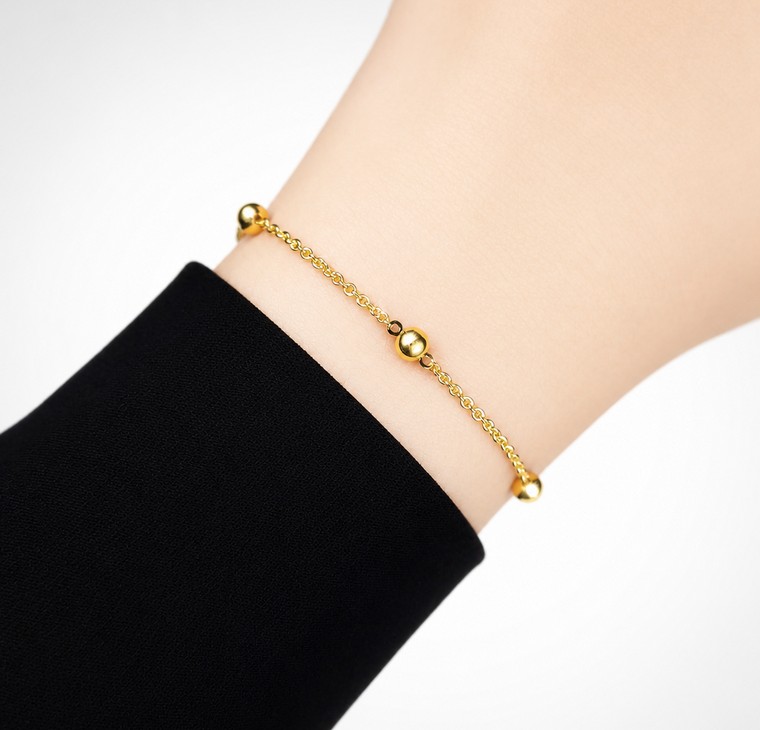 Merchant9 Rantai Tangan Sauh Pearl Minimalist L:0.4CM