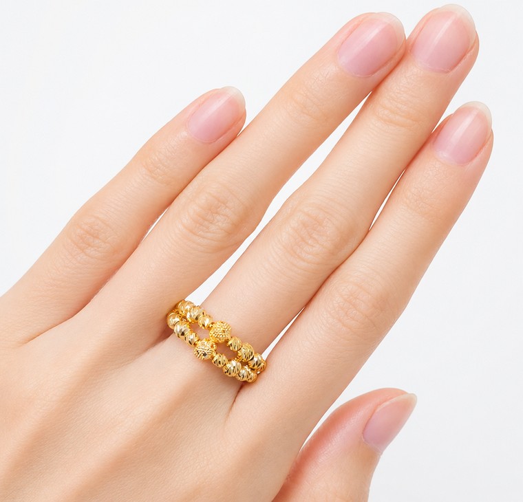 Merchant9 Cincin Emas Boba Dimensi 2L L:0.8CM