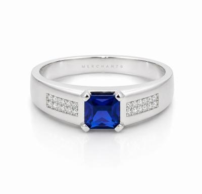 Merchant9 Cincin Perak Seri Batu Biru 3566