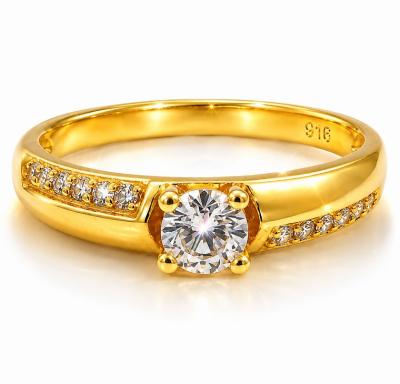 Merchant9 Cincin Emas Permata 916 M6610 silang