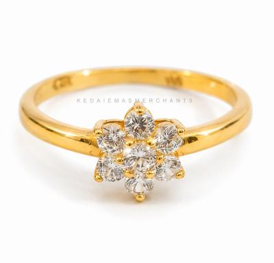 Merchant9 Cincin Emas Permata Cera CR9150 Bunga