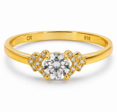 Merchant9 Cincin Emas Permata Cera 9023 Solitaire