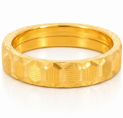 Merchant9 Cincin Emas Belah Rotan Stripes Dimensi L:0.4CM