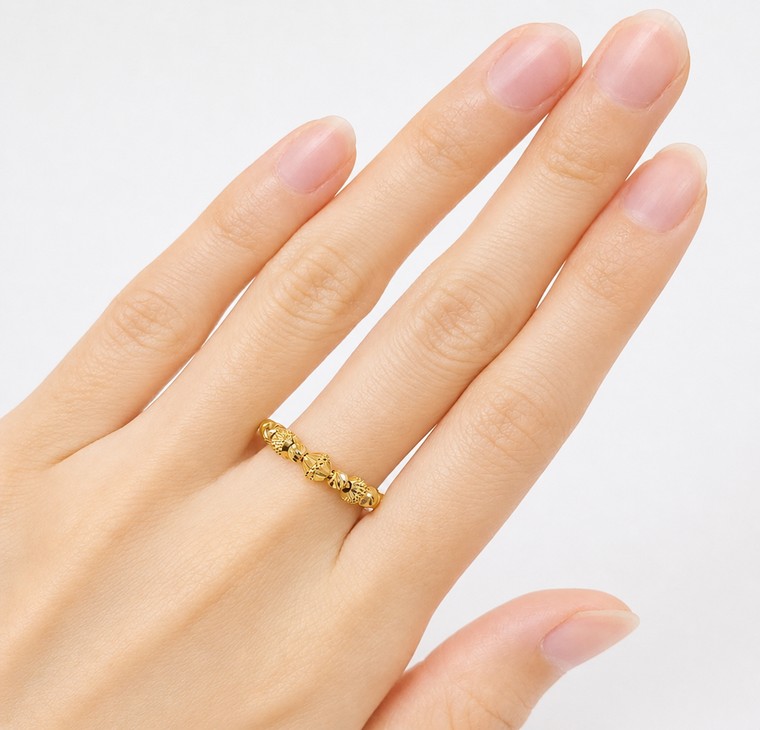 Merchant9 Cincin Emas Boba Dimensi L:0.4CM