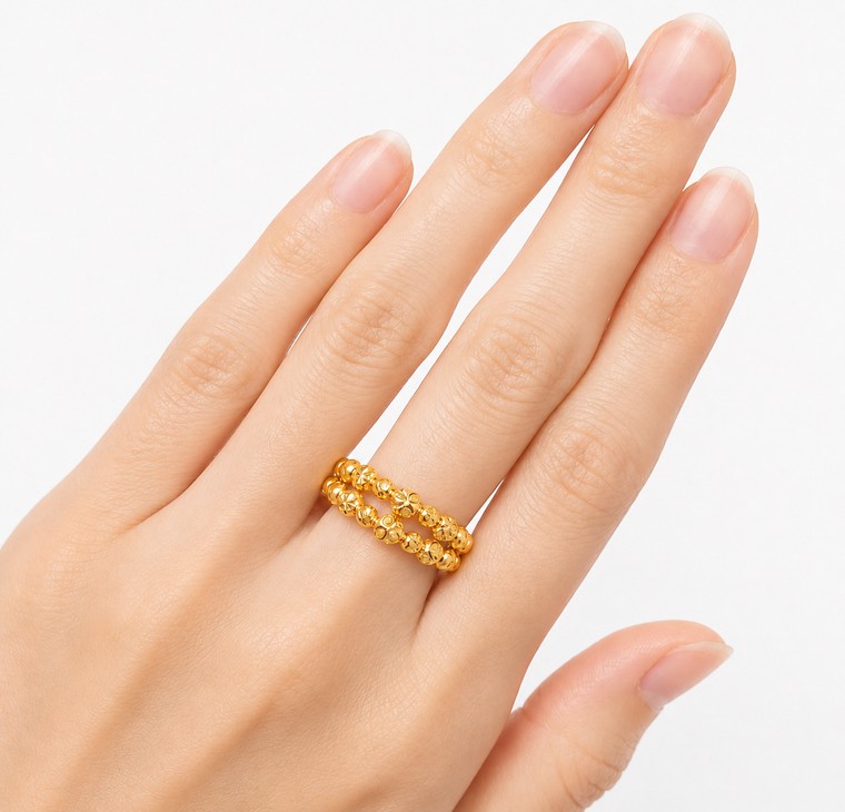 Merchant9 Cincin Emas Boba Nonagon Dimensi 2L L:0.75CM
