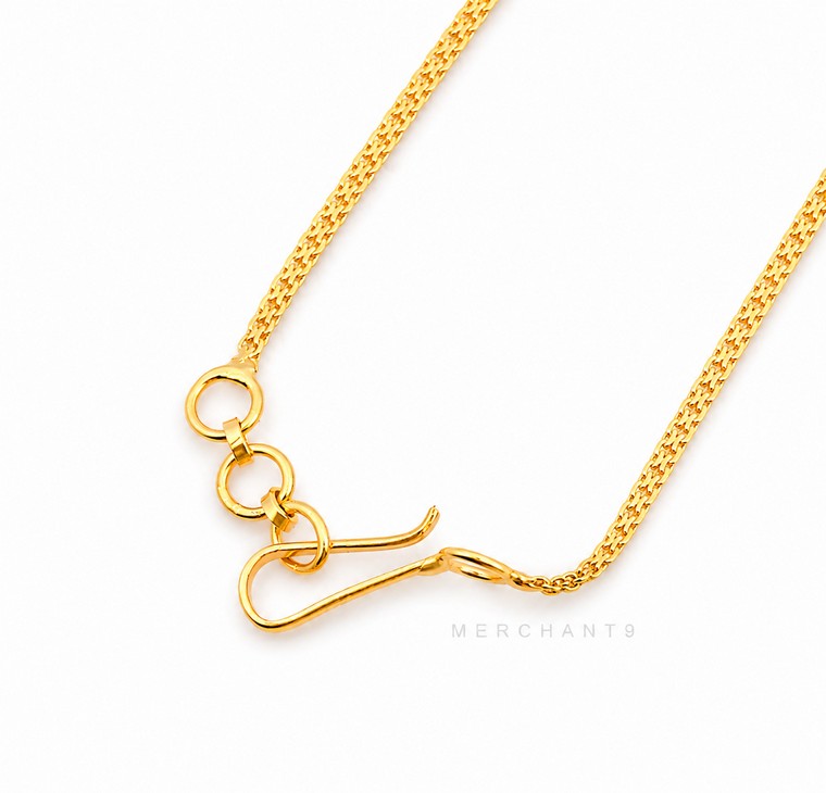 Merchant9 Rantai Leher THURAYA Choker Ice Cream Floral Fish Scale Drop