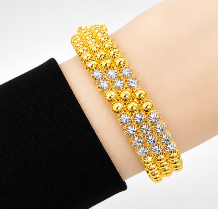 Merchant9 Gelang Boba Polish Kerawang 2C L:1.1CM