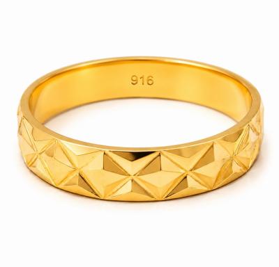 Merchant9 Cincin Emas Belah Rotan Rhombus Polish L:0.4CM