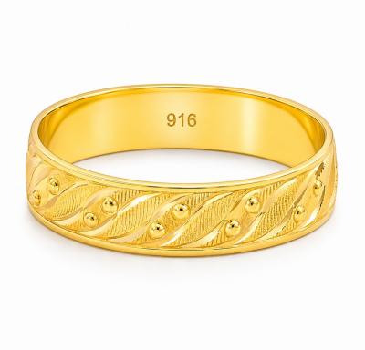 Merchant9 Cincin Emas Belah Rotan Beralun Siput L:0.45CM