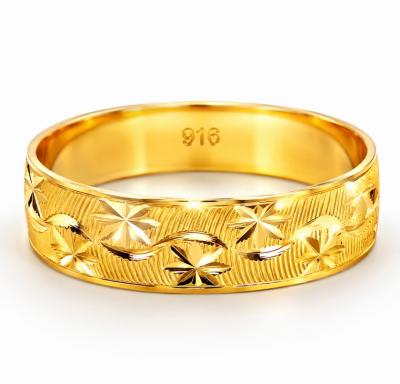 Merchant9 Cincin Emas Belah Rotan Star Beralun IV