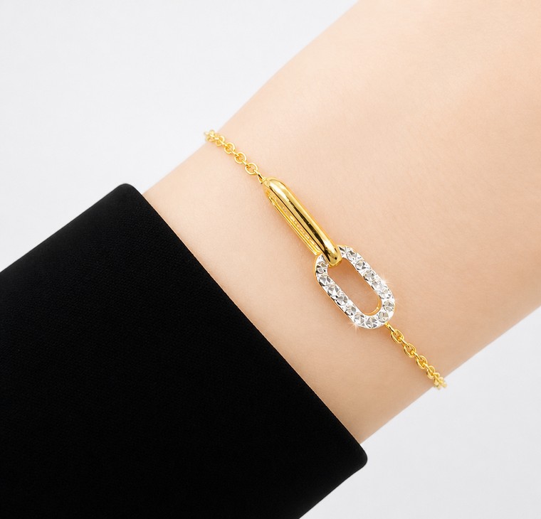 Merchant9 Rantai Tangan LAYLA Choker Sauh Paperclip 2C L:0.6CM