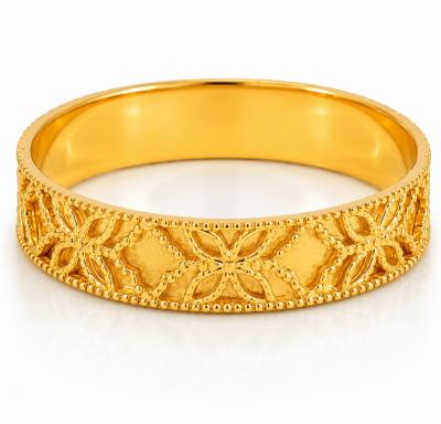 Merchant9 Cincin Emas Belah Rotan Leaf VC Padu L:0:45CM