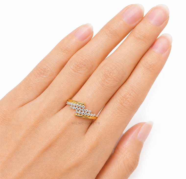 Merchant9 Cincin Emas Brielle Diamond Cut 2C L:0.9CM