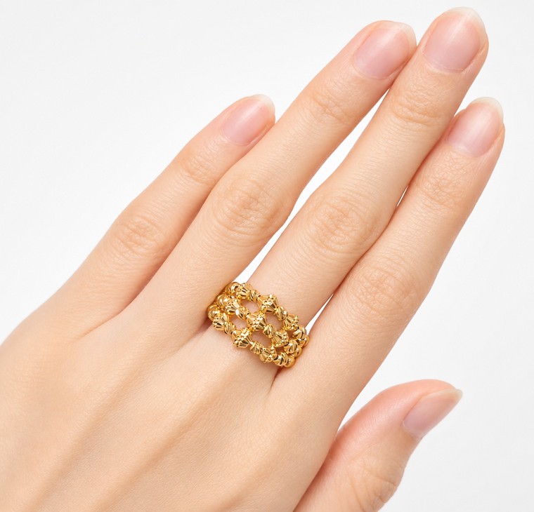 Merchant9 Cincin Emas Boba Dimensi 3 Layer L:1.2CM