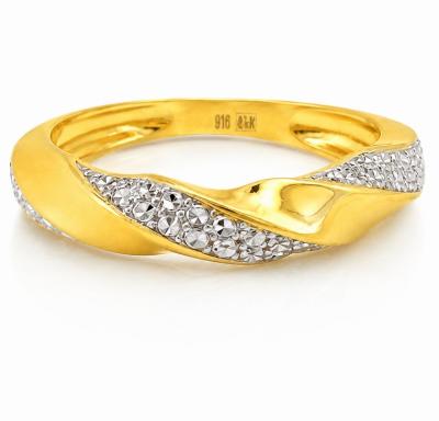 Merchant9 Cincin Emas Twist Diamond Cut 2C Padu L:0.4CM