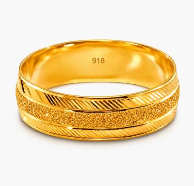 Merchant9 Cincin Emas Belah Rotan Line Pasir