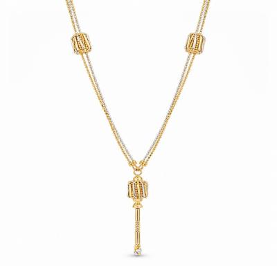 Merchant9 Rantai Leher THURAYA Choker Curb Chain Buluh Boba Fringe 2C