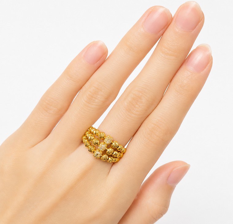 Merchant9 Cincin Emas Boba Dimensi 3 Layer L:1.2CM