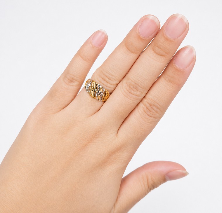 Merchant9 Cincin Emas Kait Pasir Dimensi 2C L:1CM
