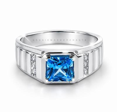 Merchant9 Cincin Perak Biru Laut 3464