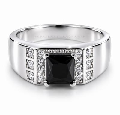 Merchant9 Cincin Perak Batu Hitam 3515