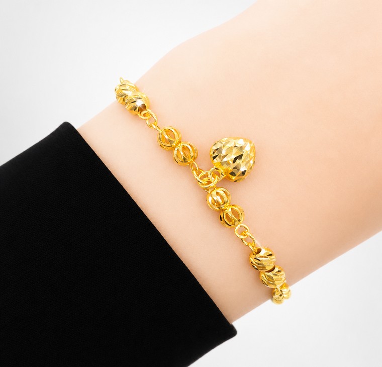 Merchant9 Rantai Tangan Choker Gajah Licin Candy Kerawang Love L:0.3CM