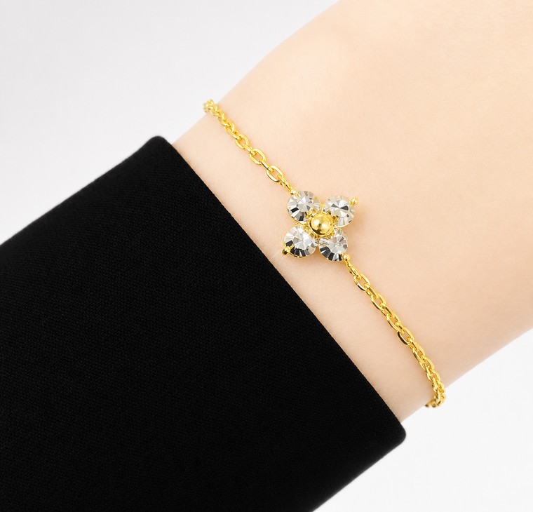 Merchant9 Rantai Tangan LAYLA Choker Fleur Diamond Cut 2C L:1CM