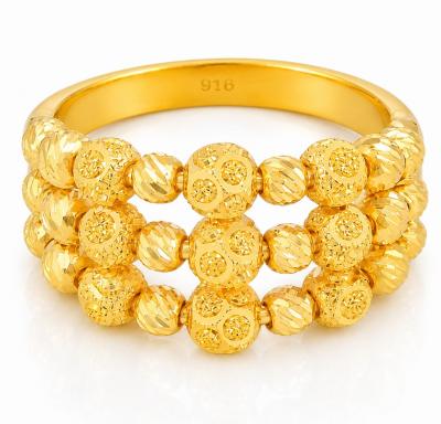 Merchant9 Cincin Emas Boba Dimensi Nonagon 3 Layer L:1.2CM