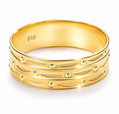 Merchant9 Cincin Emas Belah Rotan Leaf (Matte) L:0.45CM