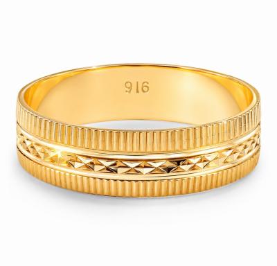 Merchant9 Cincin Emas Belah Rotan Line Mozaic