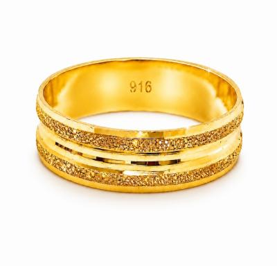 Merchant9 Cincin Emas Belah Rotan Line Pasir L:0.45CM
