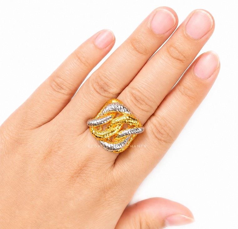 Merchant9 Cincin Emas Kait Dimensi 2C Adra L:2.1CM