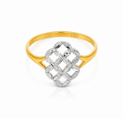 Merchant9 Cincin Emas Anyaman Silang 2C L:1.1CM