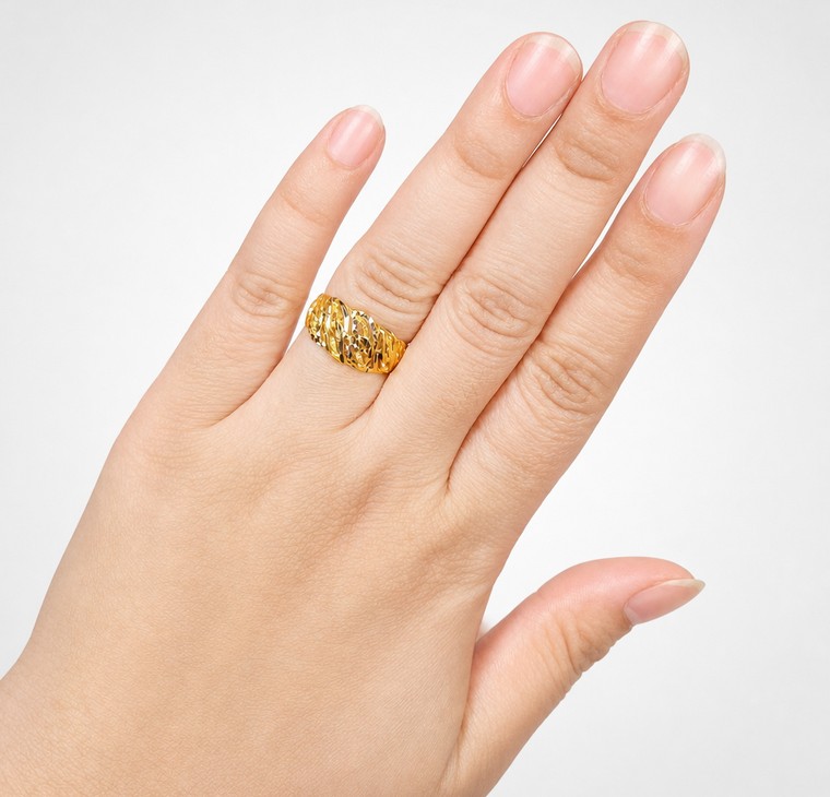 Merchant9 Cincin Emas Kait Pasir Dimensi L:1CM