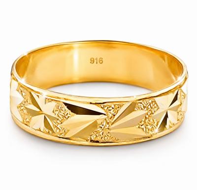Merchant9 Cincin Emas Belah Rotan Star Pasir L:0.45CM
