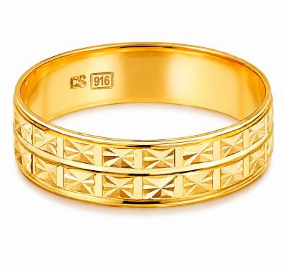 Merchant9 Cincin Emas Belah Rotan Star Cube L:0.45CM