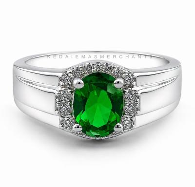 Merchant9 Cincin Perak Batu Hijau 3554
