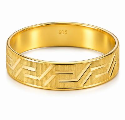 Merchant9 Cincin Emas Belah Rotan FD Stripe L:0.45CM