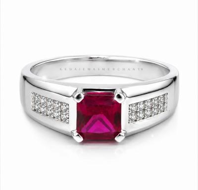 Merchant9 Cincin Perak Seri Batu Pink 3566