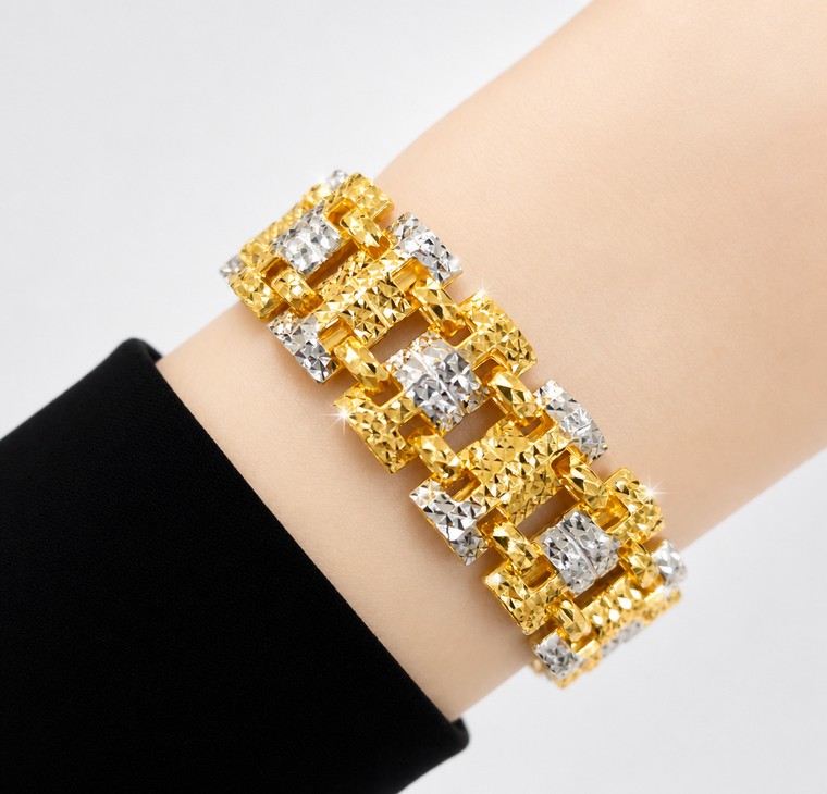 Merchant9 Rantai Tangan H Double Kendi Polish Dimensi 2C L:1.5CM