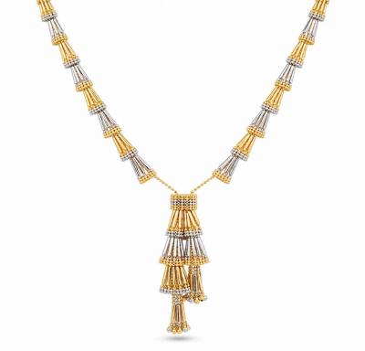 Merchant9 Rantai Leher THURAYA Choker Curb Chain Cascade Fringe 2C