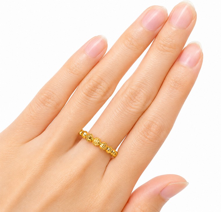 Merchant9 Cincin Emas Boba Honeycomb Dimensi L:0.4CM