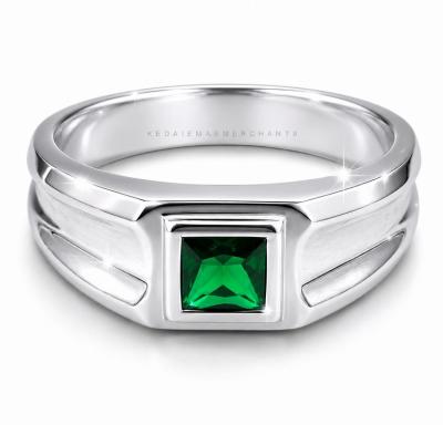 Merchant9 Cincin Perak Batu Hijau 3333