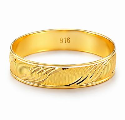 Merchant9 Cincin Emas Belah Rotan Wave L:0.45CM