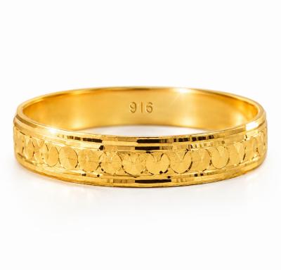 Merchant9 Cincin Emas Belah Rotan Circle Rou Padu L:0.35CM