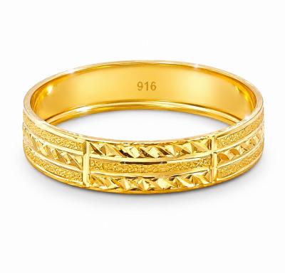 Merchant9 Cincin Emas Belah Rotan 3 Line Pasir L:0.4CM