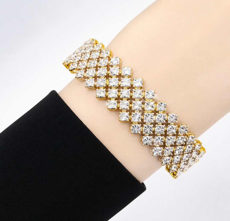 Merchant9 Gelang LOUISE Diamond Cut 5 Layer L:1.5CM