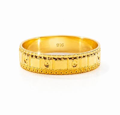 Merchant9 Cincin Emas Belah Rotan Dot Petak L:0.5CM